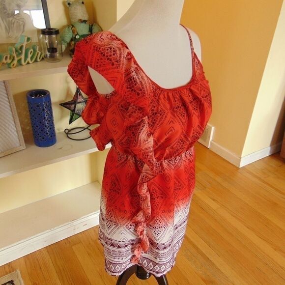 *291 Deb One Shoulder Aztec Print Mini Dress - Picture 4 of 7